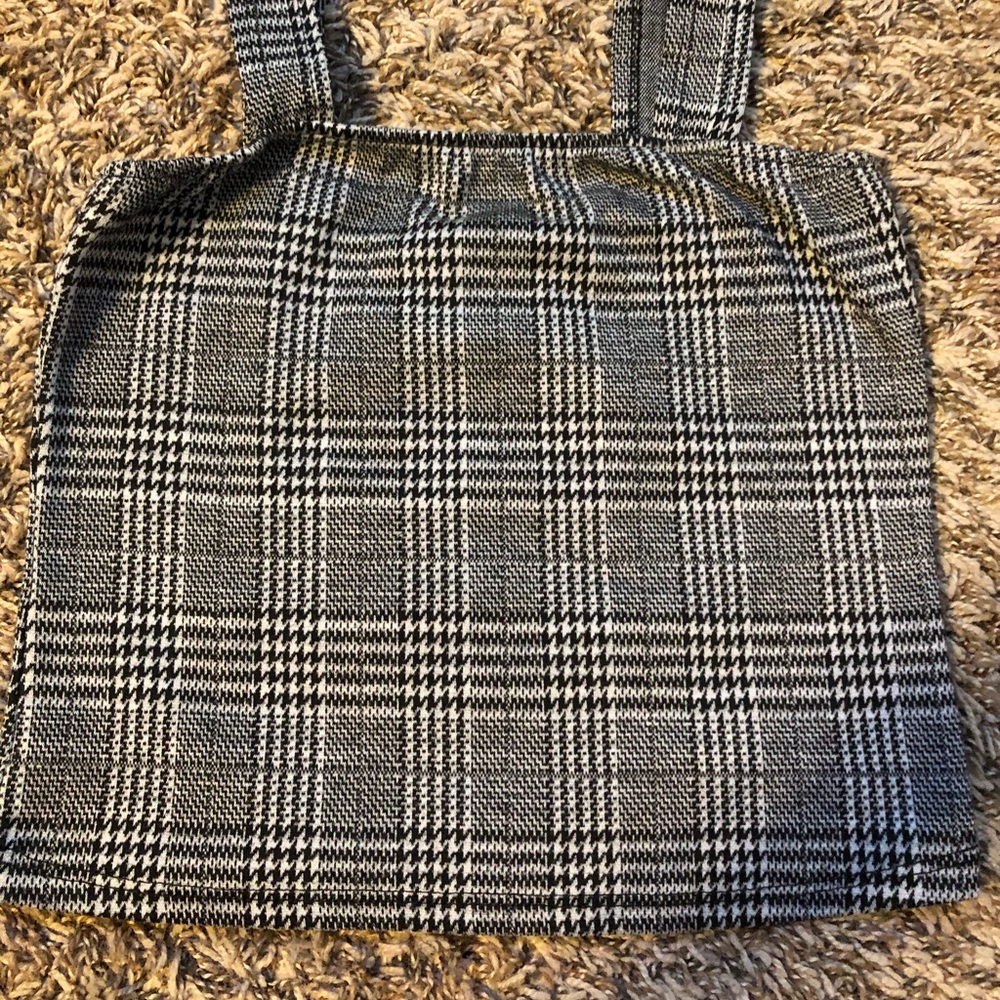 plaid cropped tank